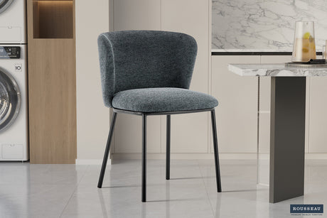 Chaise Arthur Tissu Ote Belfast 39 Gris foncé - vue 2