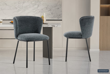 Chaise Arthur Tissu Ote Belfast 39 Gris foncé