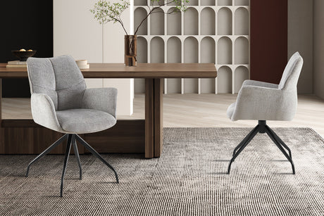 Chaise Lamor Pivotant Tissu Davis Perfect Harmony 85 Gris