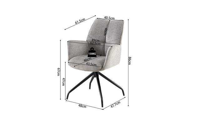 Chaise Lamor - dimensions