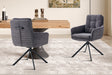 Chaise Luna Pivotant Corduroy Fabb Hyper 16 Gris