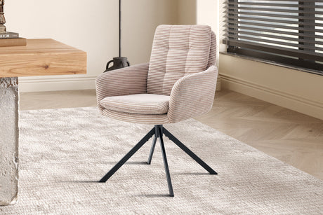 Chaise Luna Pivotant Corduroy Fabb Hyper 38 Sable - vue 2