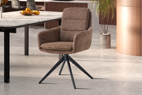 Chaise Lisold Pivotant Tissu Fabb Raven 45 Brun - vue 2