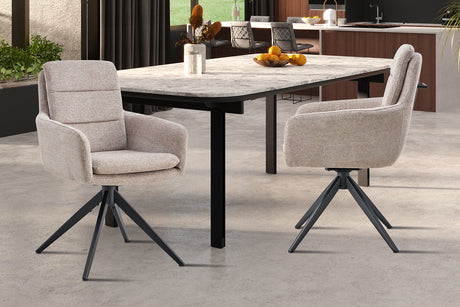 Chaise Lisold Pivotant Tissu Fabb Raven 30 Sable