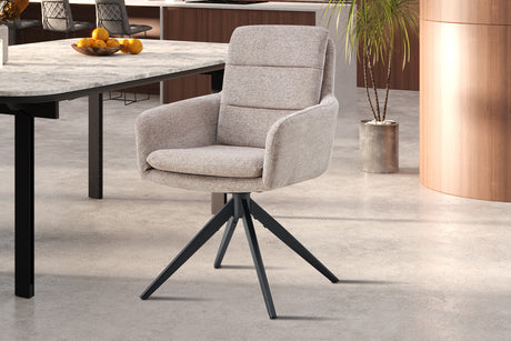 Chaise Lisold Pivotant Tissu Fabb Raven 30 Sable - vue 2