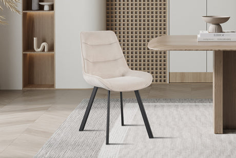 Chaise Amelie Corduroy Sable - vue 2