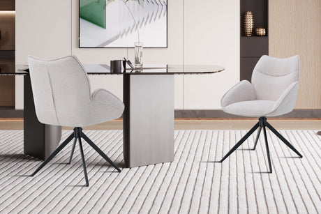 Chaise Mahi Pivotant Tissu Ote Share 101 Beige