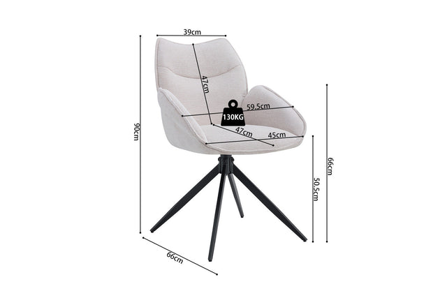 Chaise Mahi - dimensions
