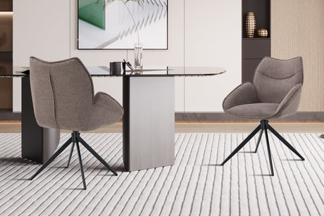 Chaise Mahi Pivotant Tissu Ote Share 400 Poivre