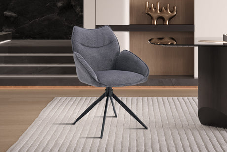 Chaise Mahi Pivotant Tissu Ote Share 456 Gris foncé - vue 2