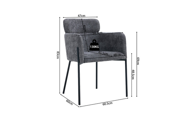Chaise Naomi - dimensions