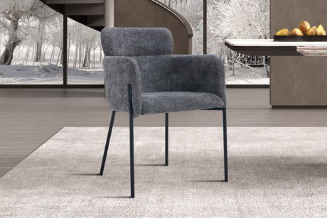 Chaise Naomi Tissu Gris - vue 2
