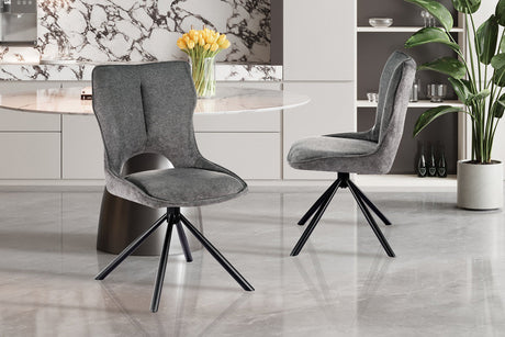 Chaise Mori Pivotant Tissu Ote Share 456 Gris foncé - vue 2