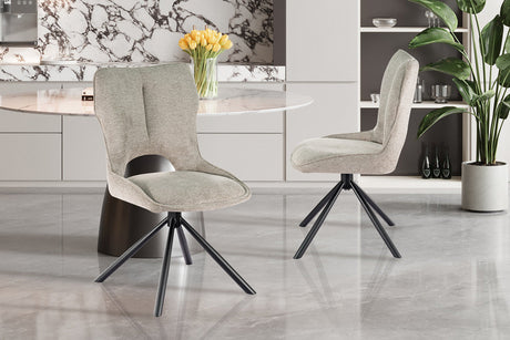Chaise Mori Pivotant Tissu Ote Share 160 Gris clair - vue 2