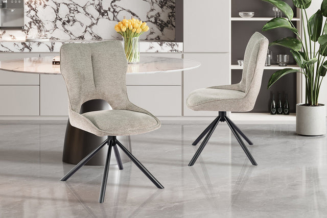 Chaise Mori Pivotant Tissu Ote Share 160 Gris clair - vue 2