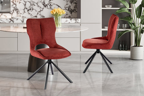 Chaise Mori Pivotant Tissu Ote Share 230 Rouge - vue 2