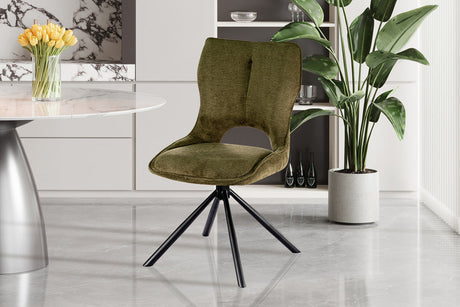 Chaise Mori Pivotant Tissu Ote Share 353 Vert
