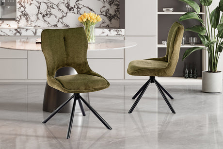 Chaise Mori Pivotant Tissu Ote Share 353 Vert - vue 2