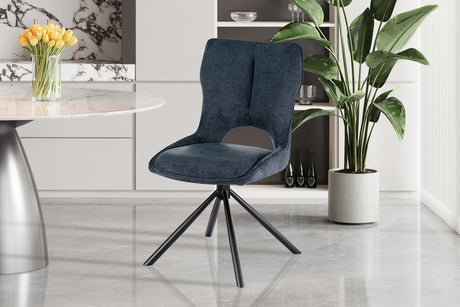 Chaise Mori Pivotant Tissu Ote Share 315 Bleu
