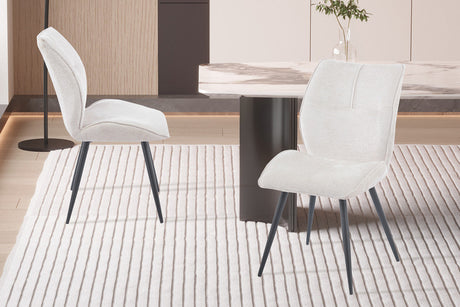 Chaise Faye Tissu Davis Perfect Harmony 02 Ecru - vue 2