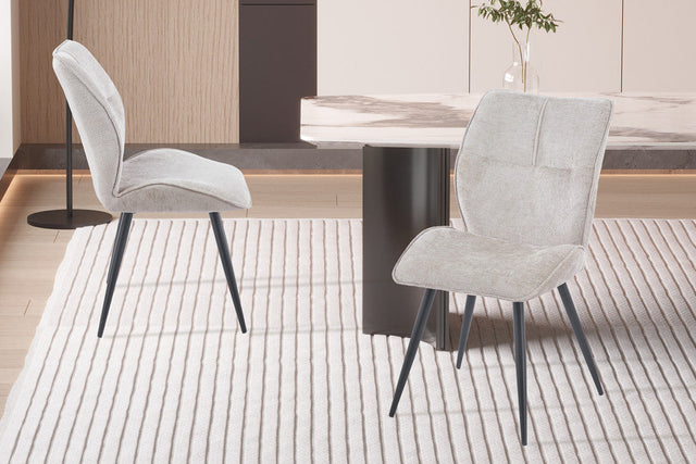Chaise Faye Tissu Davis Perfect Harmony 04 Sable - vue 2
