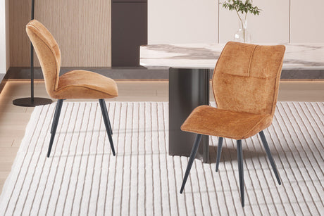 Chaise Faye Tissu Davis Perfect Harmony 56 Or - vue 2