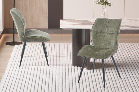 Chaise Faye Tissu Davis Perfect Harmony 39 Vert - vue 2