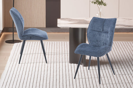 Chaise Faye Tissu Davis Perfect Harmony 77 Bleu - vue 2