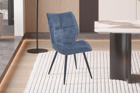Chaise Faye Tissu Davis Perfect Harmony 77 Bleu