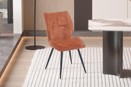 Chaise Faye Tissu Davis Perfect Harmony 52 Rouille