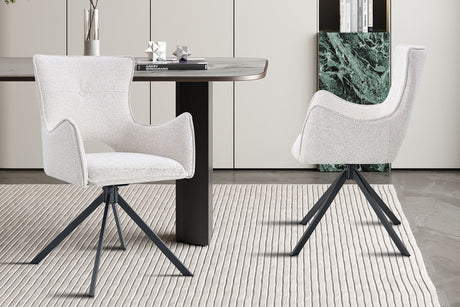 Chaise Billy Pivotant Tissu Ote Harper 110 Ecru
