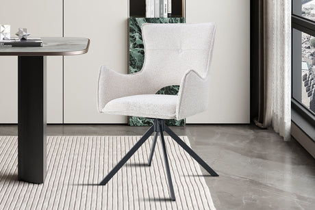 Chaise Billy Pivotant Tissu Ote Harper 110 Ecru - vue 2