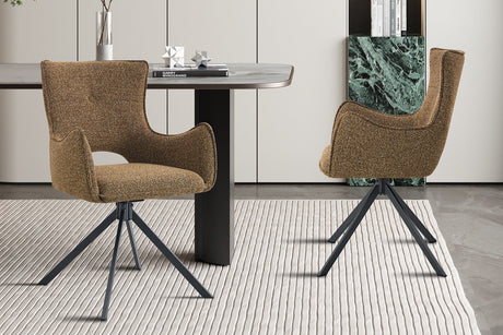 Chaise Billy Pivotant Tissu Ote Harper 280 Rouille