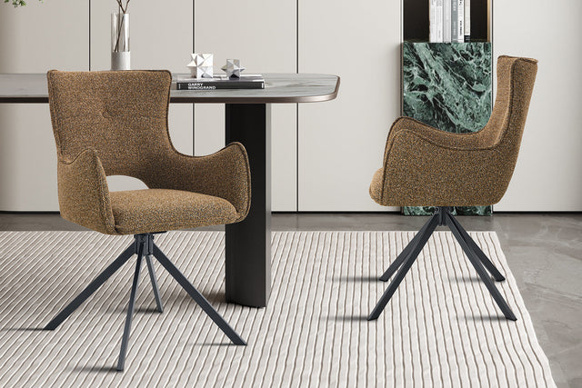 Chaise Billy Pivotant Tissu Ote Harper 280 Rouille