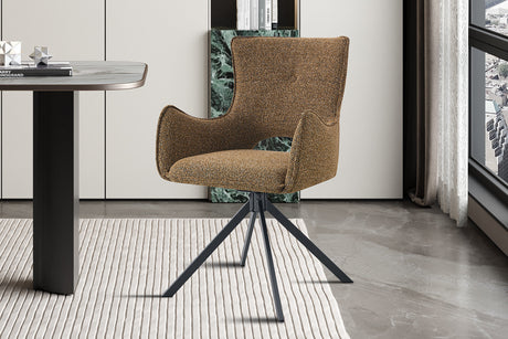 Chaise Billy Pivotant Tissu Ote Harper 280 Rouille - vue 2