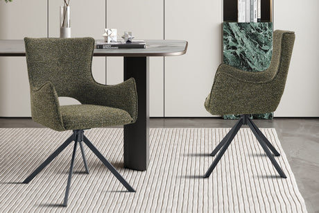 Chaise Billy Pivotant Tissu Ote Harper 355 Vert