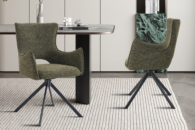 Chaise Billy Pivotant Tissu Ote Harper 355 Vert