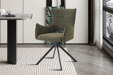 Chaise Billy Pivotant Tissu Ote Harper 355 Vert - vue 2
