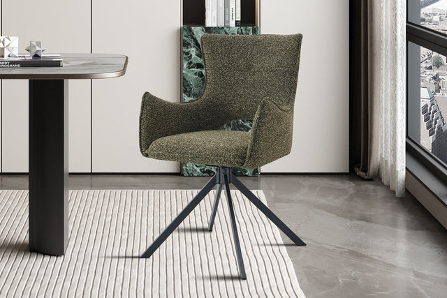 Chaise Billy Pivotant Tissu Ote Harper 355 Vert - vue 2