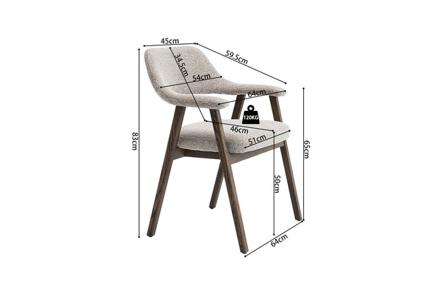 Chaise Coralie - dimensions