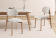 Chaise Carmen Chêne Naturel Tissu Ote Milan 103 Beige