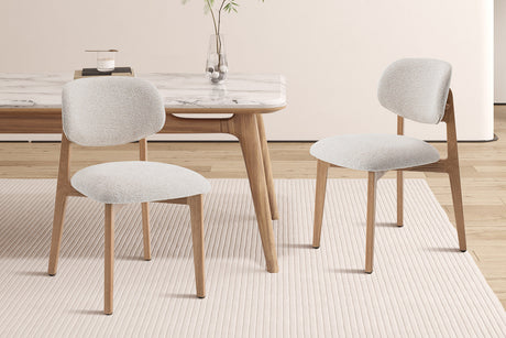 Chaise Carmen Chêne Naturel Tissu Ote Milan 103 Beige