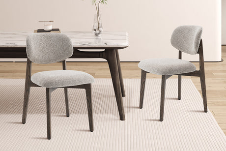 Chaise Carmen Chêne Fumé Tissu Ote Milan 130 Sable