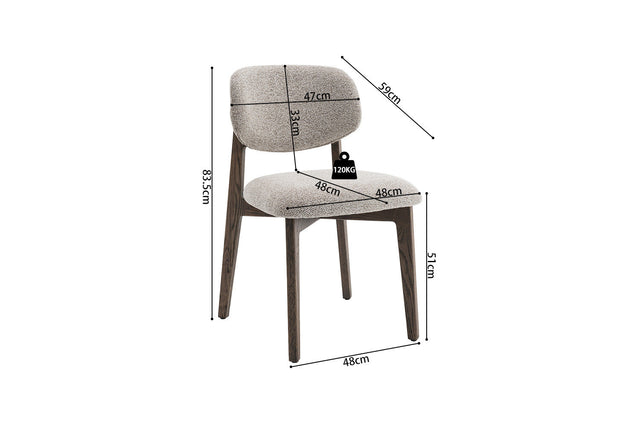 Chaise Carmen - dimensions