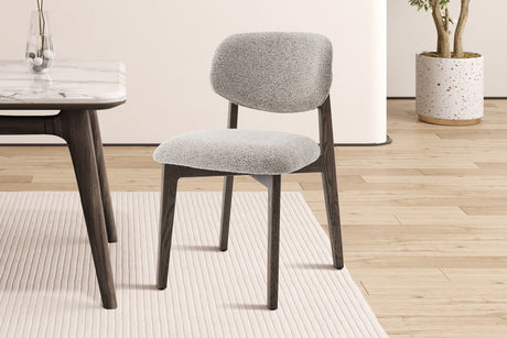 Chaise Carmen Chêne Fumé Tissu Ote Milan 130 Sable - vue 2
