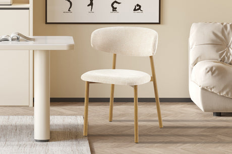 Chaise Coco Naturel Tissu Fabb Raven 24 Beige - vue 2