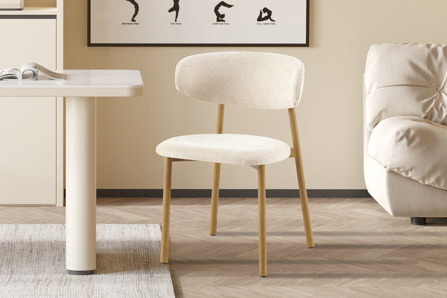 Chaise Coco Naturel Tissu Fabb Raven 24 Beige - vue 2