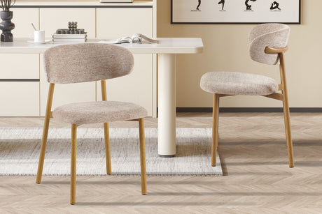 Chaise Coco Naturel Tissu Fabb Raven 30 Sable