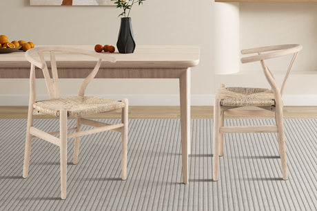 Chaise Bart Bois d'orme avec assise tissée