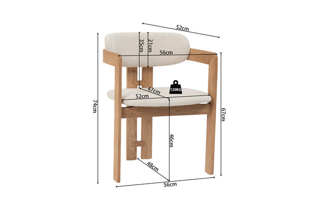 Chaise Camille - dimensions